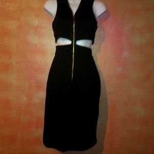 Black zip up dress